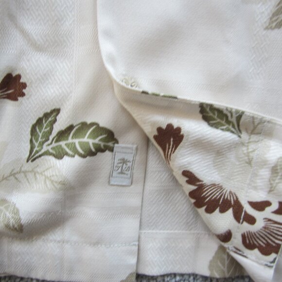 Tommy Bahama Mens Sz Large Leaf Print Tropical Silk Shirt - Picture 11 of 13